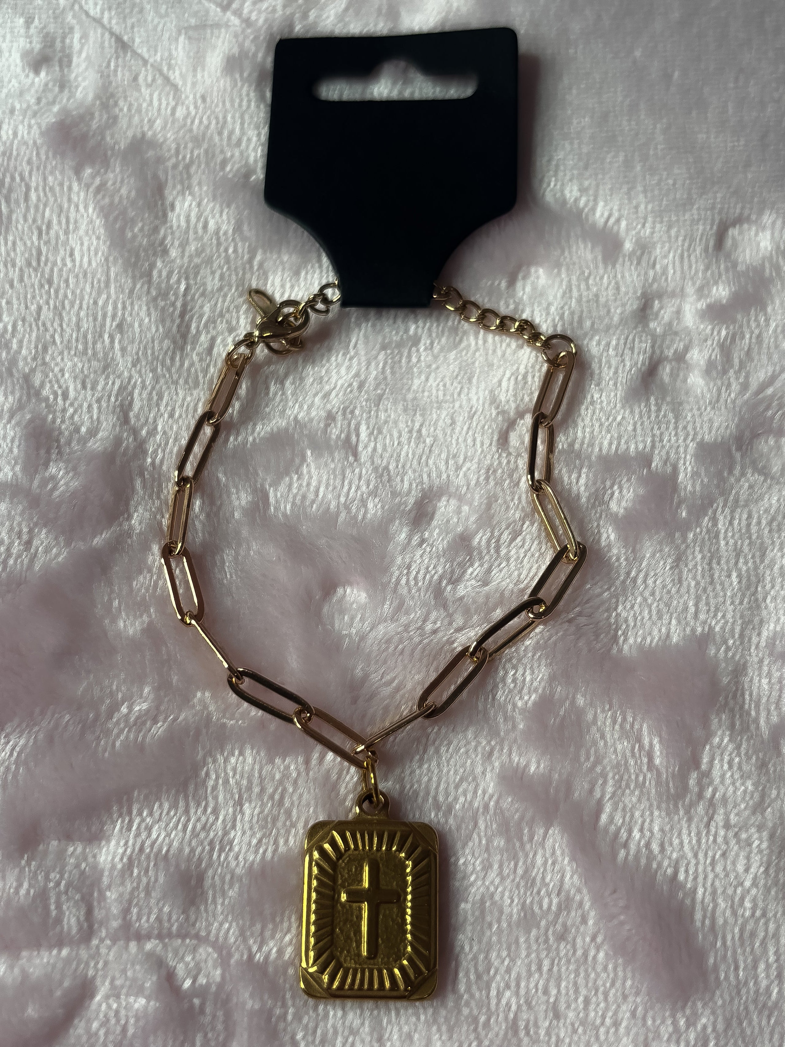 Gold Cross Bracelet