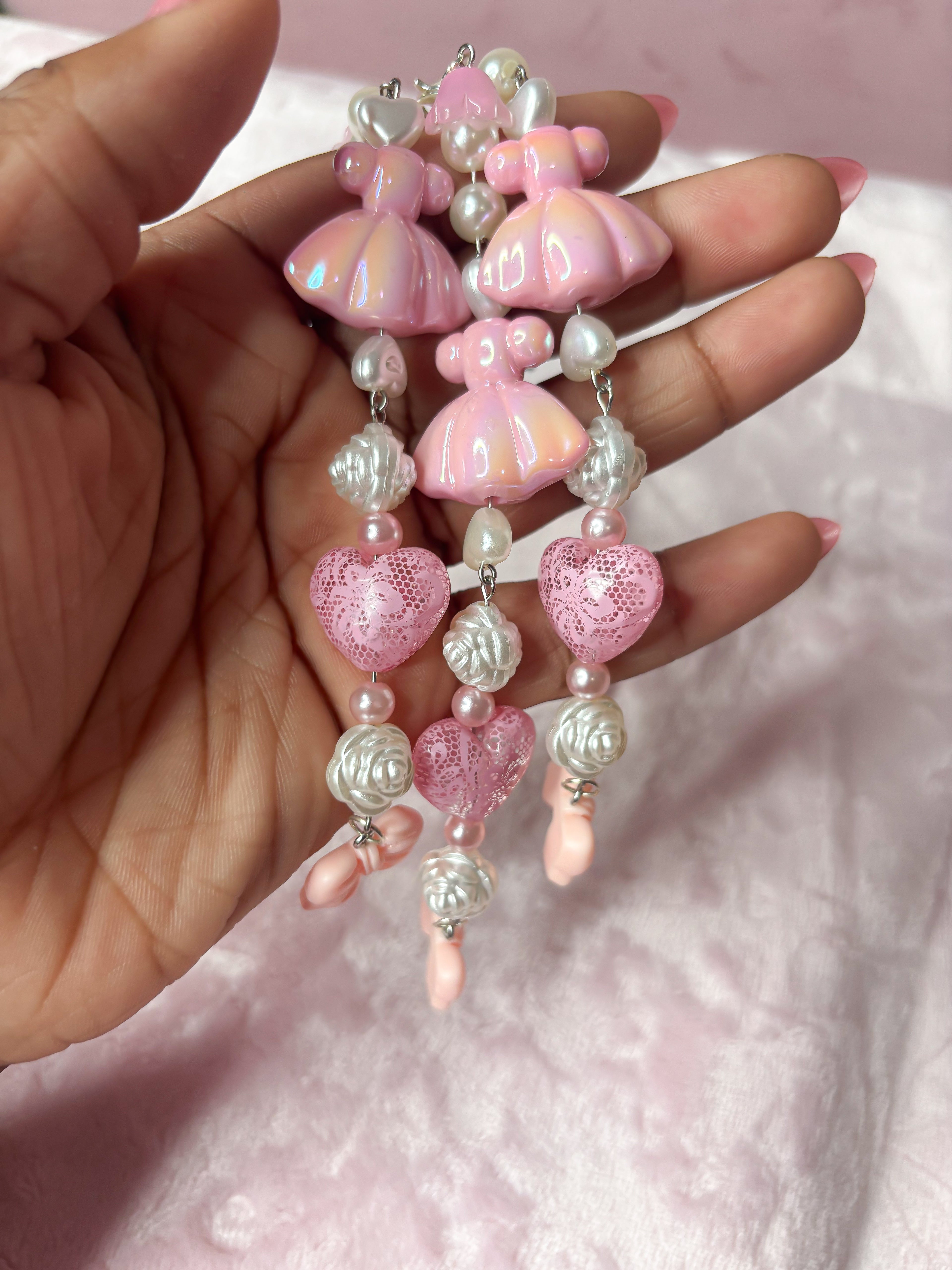 Girly Pink Princess phone charm