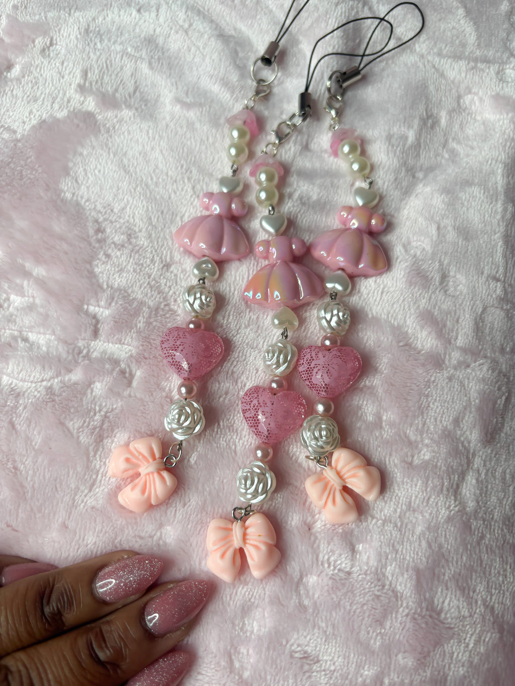Girly Pink Princess phone charm