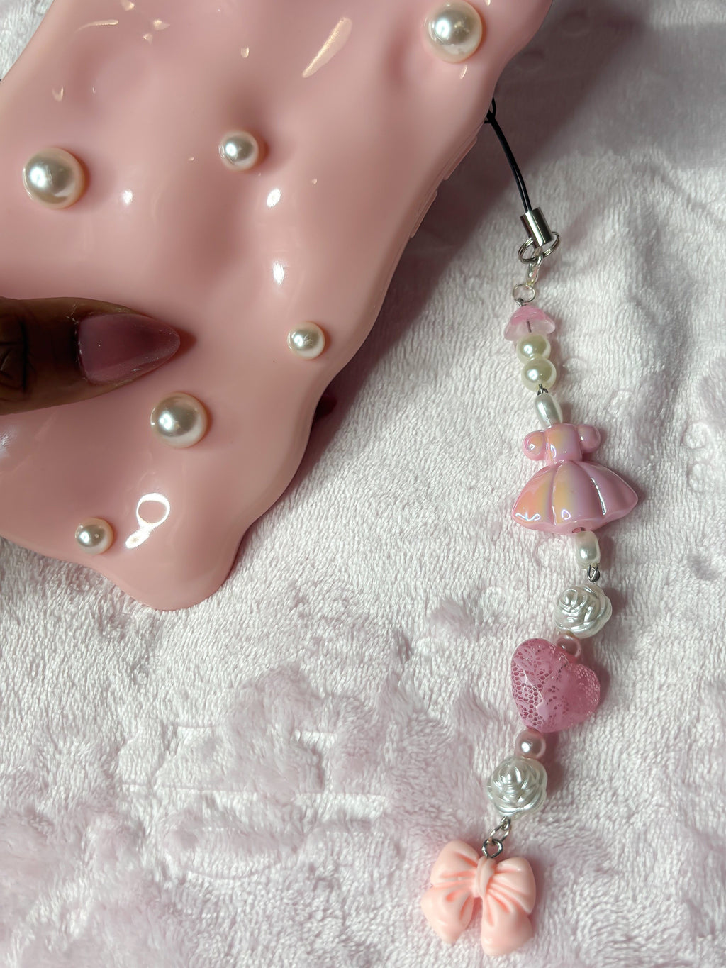 Girly Pink Princess phone charm