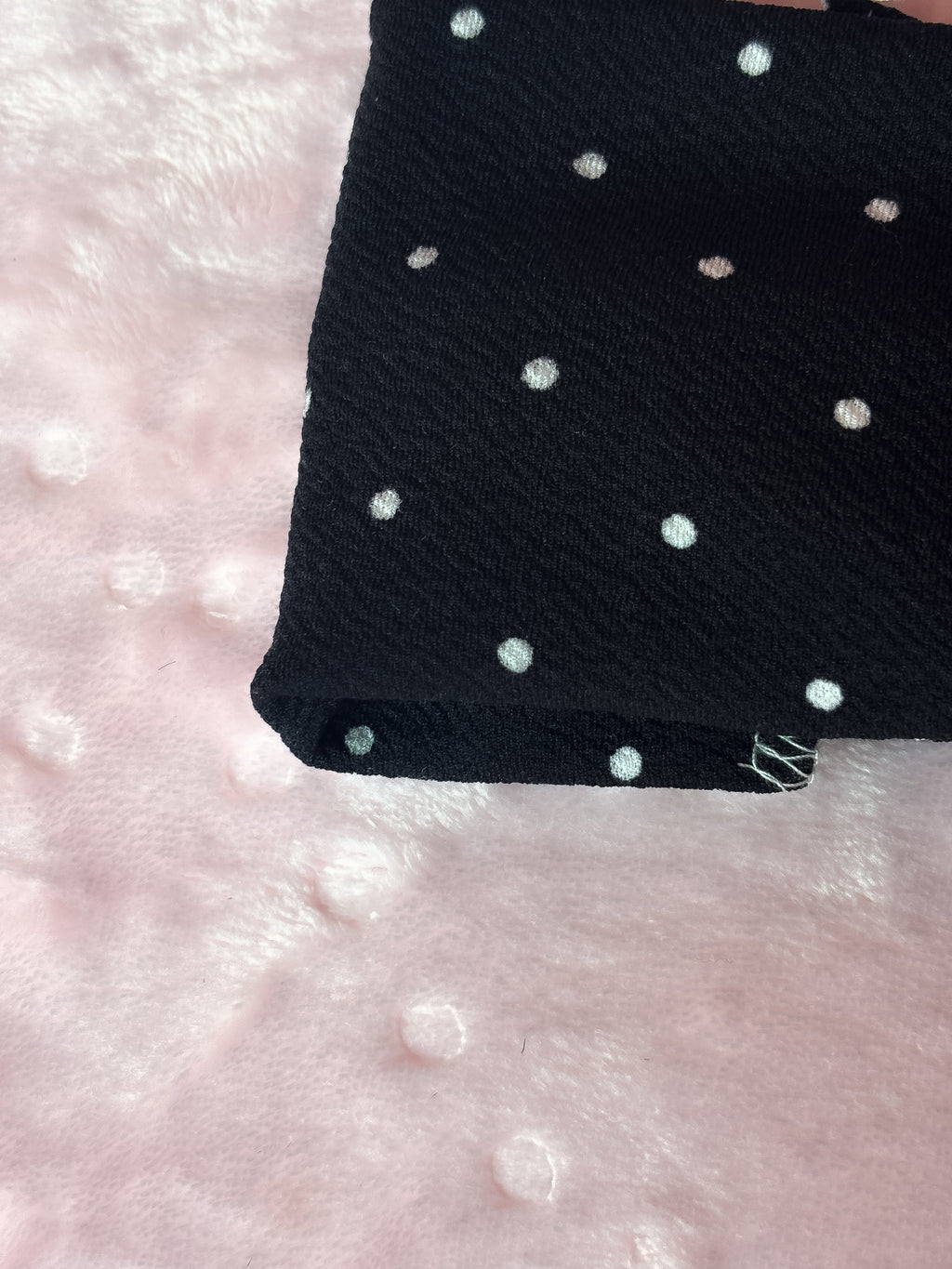 Black and white polka dot headband