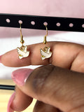 Cute pink dove earrings